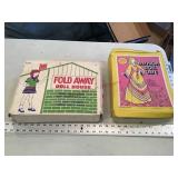 Fold away doll house and fashion doll case