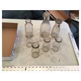 Assorted milk bottles