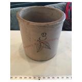 3 gal Redwing birch leaf pattern crock