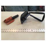 2 folding camp shovels