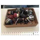 Assorted fishing reels