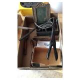 Vintage curling irons, glove stretcher, straight