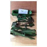 JD vintage metal two row corn picker, vintage