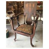 Victorian inlaid chair