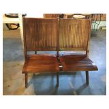Antique wooden folding chair