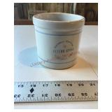 Peters Store banded stoneware jar
