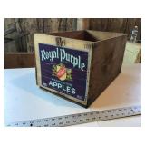 Royal Purple Apple crate