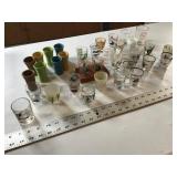 Assorted shot glasses
