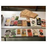 Assorted pocket ledgers and IH bags