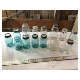 Assorted fruit jars