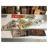 Vintage licenses plates