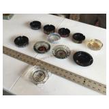 Assorted ash trays