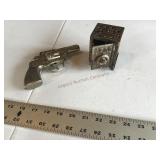 Cast iron bank and cap gun