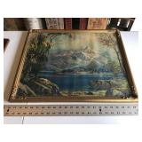 Vintage print in frame