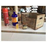 Orange crush crate and other vintage items