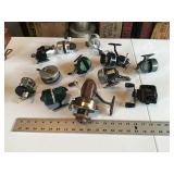 Assorted fishing reels