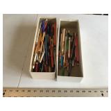 Assorted pens and pencils