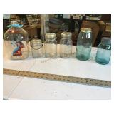 Jars and milk jug