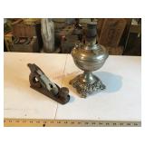 Kerosene lamp part and hand plane