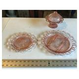 Pink depression glass