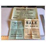 Sale bills, etc