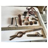 Vintage items including padlocks