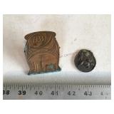 1933 World fair clip and hunting watch fob