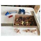 Toy horses and Ford buggy etc.