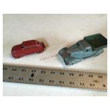 Antique metal Truck and car