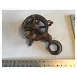Vintage steel pulley