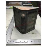 Antique Brass and glass elevator button