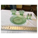 Green depression glass
