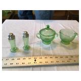 Green depression glass