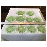 Green depression glass