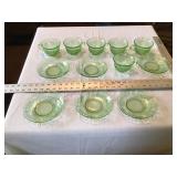 Green depression glass