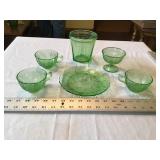 Green depression glass