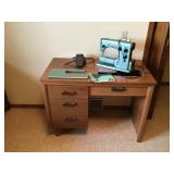 Viking sewing machine and cabinet