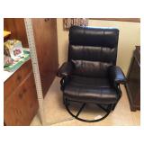 Leather rocker And footstool