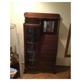 Antique oak combination secretary