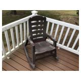 Plastic outdoor rocking chair