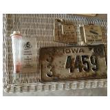 License plate and advertising pieces