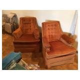 Swivel rocker and side chair