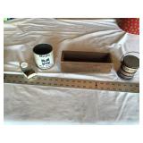 Cheese box and tins