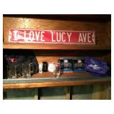 I love Lucy sign etc.
