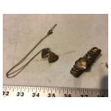 Gold filled sweetheart bracelet and locket