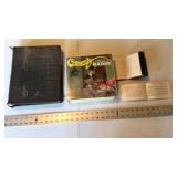 German Bible, song book, comedy cassettes