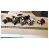Die cast cars and banks