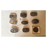 Belt buckles and Wartburg paper weight