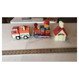 Bank and toys