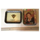 2 advertising trays